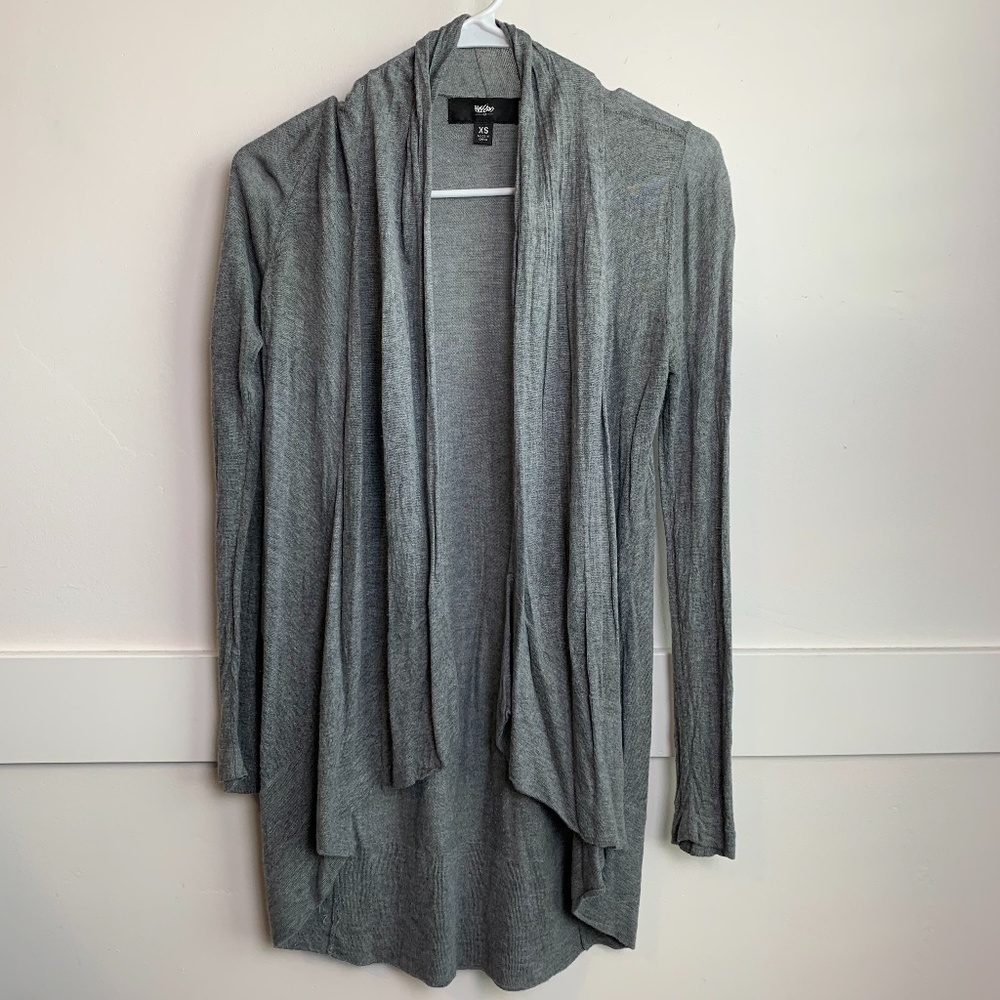 Mossimo Gray Open Long Sleeve Cardigan